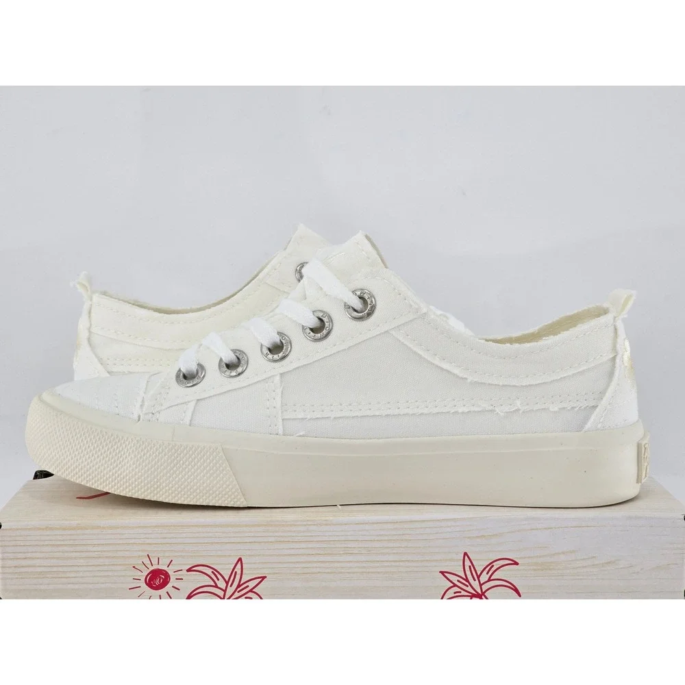 Blowfish V Sadie 1-K Kids Sneakers Size 3 White Canvas Daisy Floral - New